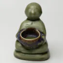 Ceramic Candle Holder - Green Medium Handcrafted Tealight Holder for Living Room Décor