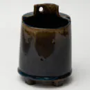 Ceramic Flower Pot - Brown Handcrafted Indoor Plant Pot for Home & Balcony Décor
