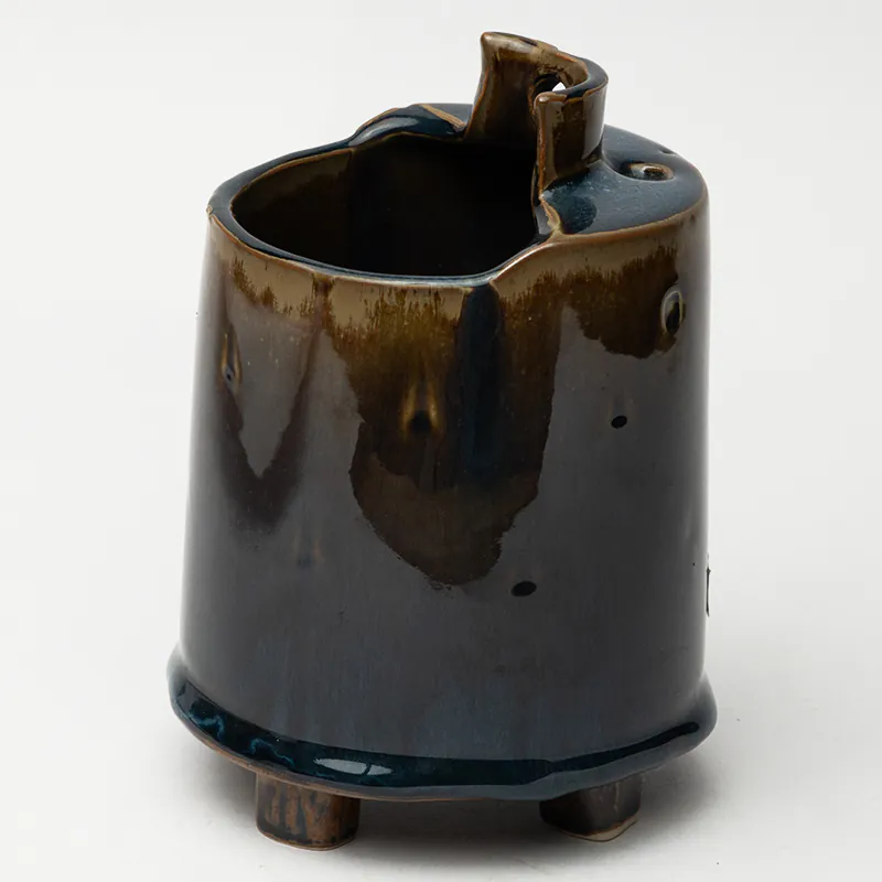 Ceramic Flower Pot - Brown Handcrafted Indoor Plant Pot for Home & Balcony Décor - Image 2