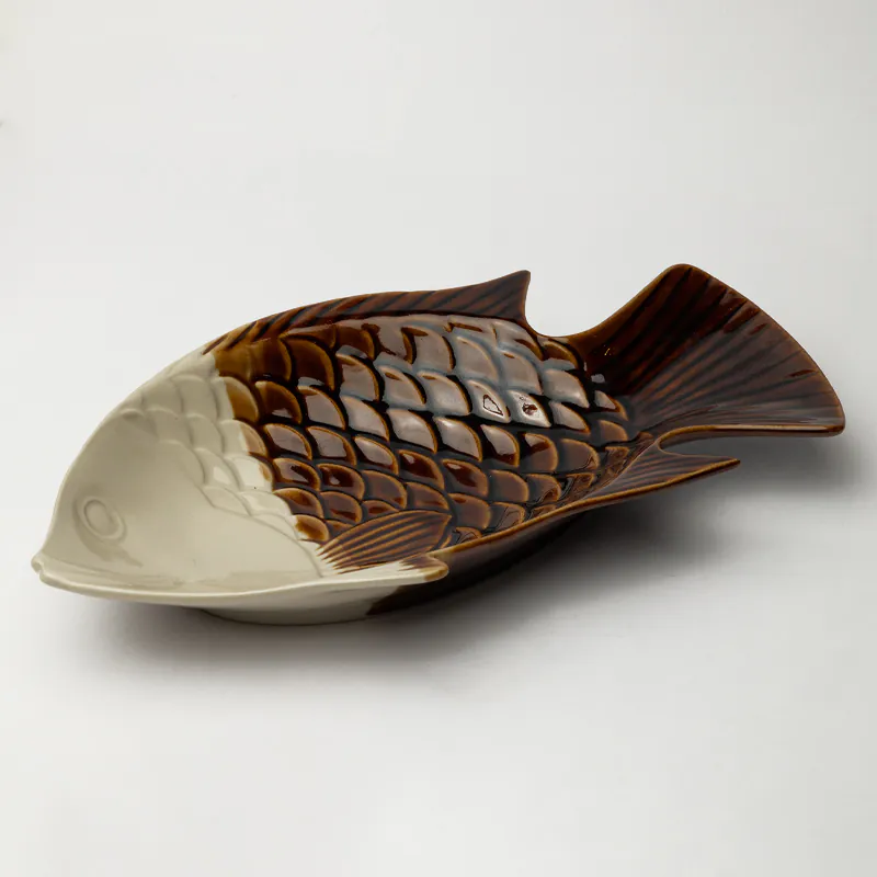 Ceramic Decorative Plate - Beige Brown Handcrafted Wall Art Plate for Home Décor - Image 2