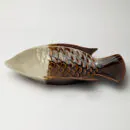 Ceramic Decorative Plate - Beige Brown Handcrafted Wall Art Plate for Home Décor