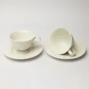 Ceramic Coffee Set - Off White Handcrafted Artisan Cup & Saucer Set for Modern Home
