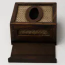 Walnut Wood Tissue Box Cover - Handcrafted Wooden Tissue Holder for Bedroom & Living Room