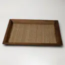 Walnut Wood Serving Tray - Medium Handcrafted Wooden Flat Tray for Home & Dining