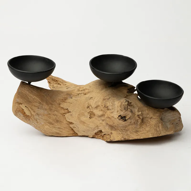 Wooden Candle Holder - Natural Finish Handcrafted Wooden Tealight Stand for Home Décor - Image 3