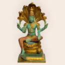 Brass Gold & Green Lord Vishnu