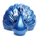 Ceramic Blue Peacock Figurine