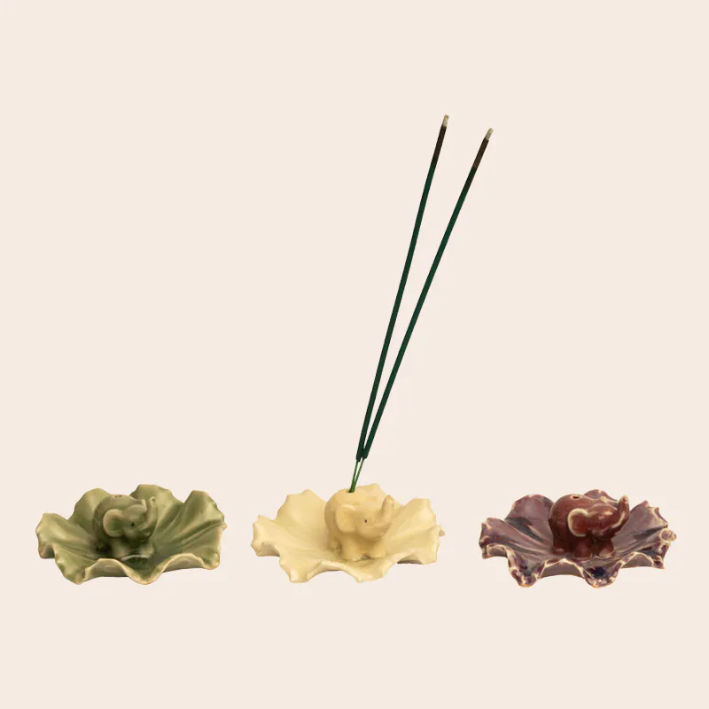 Ceramic Green Incense Holder - Image 2